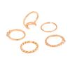 5 шт. винтажный комплект колец на палец с костяшкой луны в богемном стиле, регулируемые суставные украшения