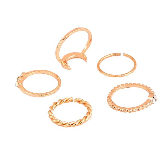 5 шт. винтажный комплект колец на палец с костяшкой луны в богемном стиле, регулируемые суставные украшения