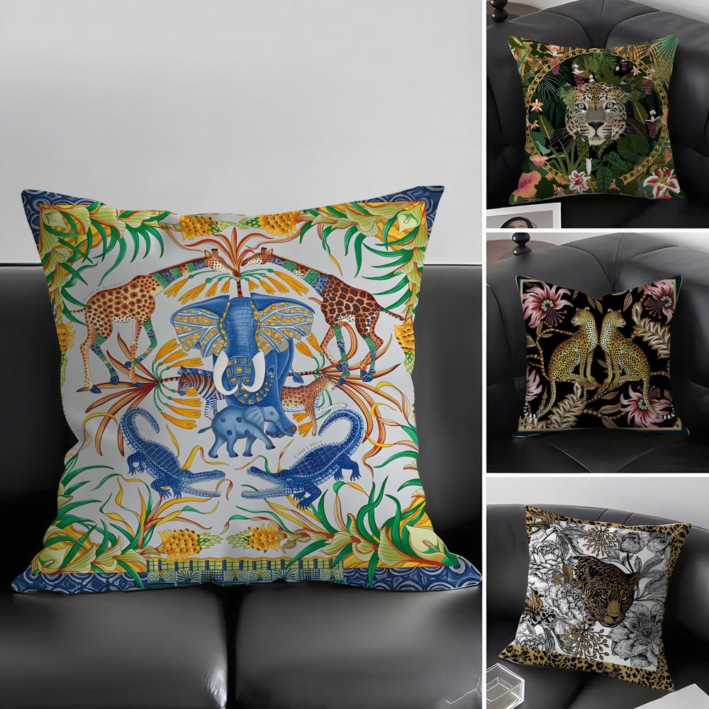 Animals Classical Cushion Cover Pillowcase Ultra Soft Skin Friendly Fabric Cloud Like Comfort Concealed Zipper