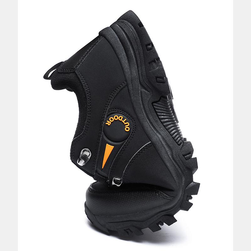 Модная обувь для хайкинга для мужчин Водонепроницаемые уличные низкие ботинки для хайкинга Кожаные мужские треккинговые кроссовки для ходьбы Новые черные 47