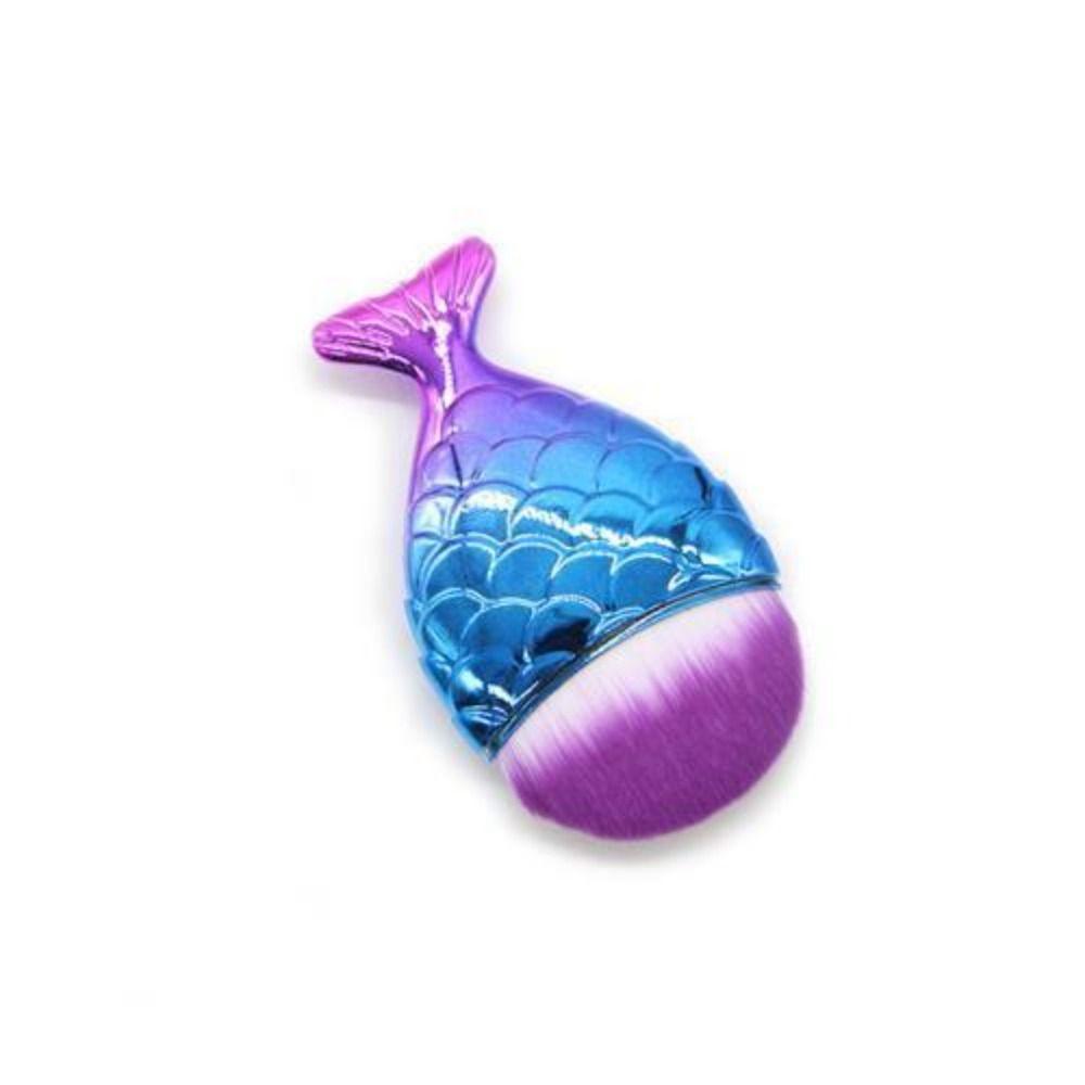 Кисть для макияжа в виде хвоста русалки, кисти для пудры, новая кисть в виде хвоста рыбы, маникюрный инструмент