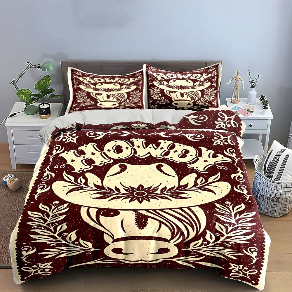 Cow, hat, floral accents. Bedding sets Duvet cover sets Duvet covers Pillowcases(1 * Duvet Cover 2 * Pillowcases without duvet insert)