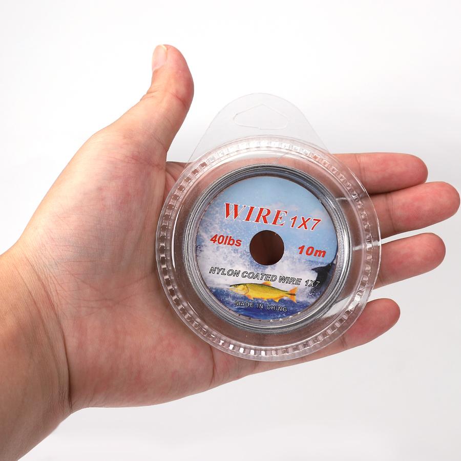 FTK Рыболовная леска из 7-прядной плетеной проволоки, 10 м, 10-60 фунтов