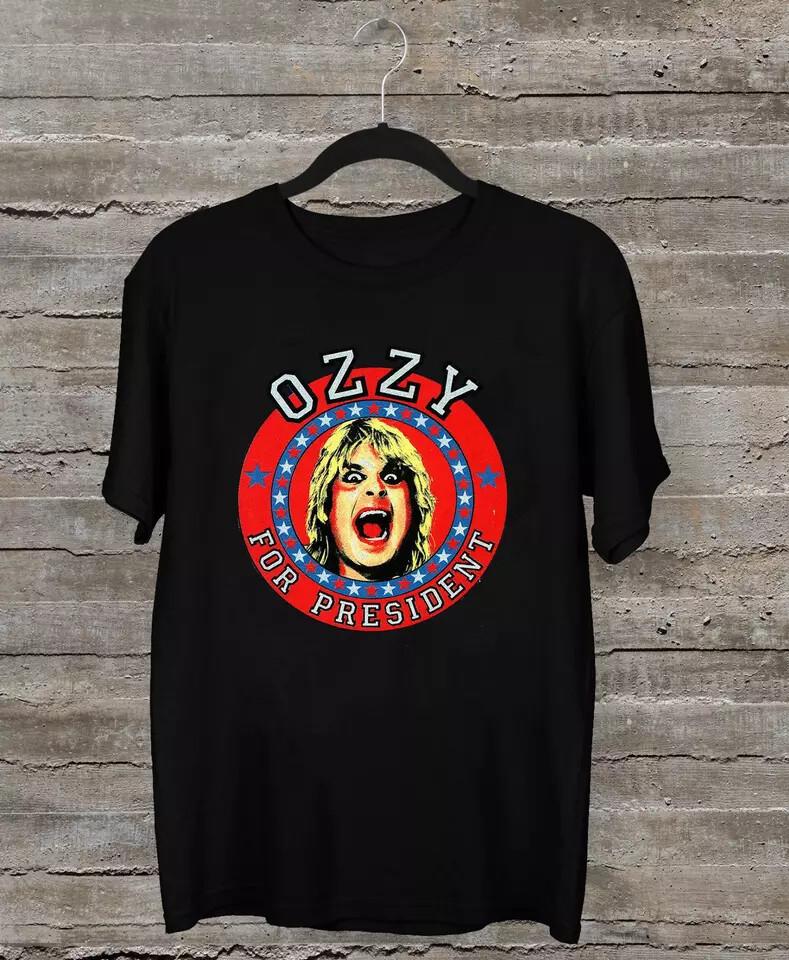 Ozzy Osbourne for President Short Sleeve Cotton Black Shirt S5XL Unisex T-Shirt