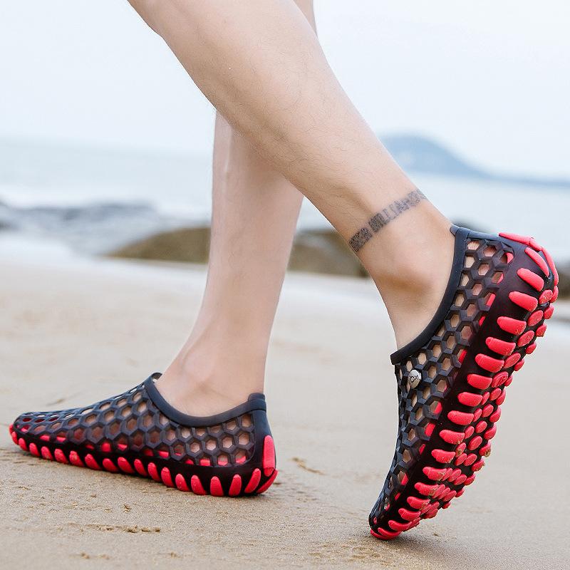 Пара сандалий новая сетчатая река прослеживаемость летняя одежда нескользящие рыбацкие туфли мужские для ходьбы по воде пляжные туфли