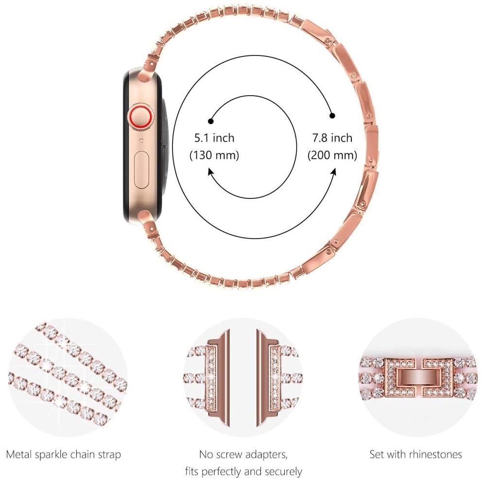 Diamond Strap for Apple Watch Ultra Band 49mm 45mm 41mm 44mm 40mm 42mm 38mm Women Metal Bracelet Iwatch Series 8 6 5 4 3 Se 7