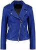NEW Women Genuine Soft Lambskin Real Leather Jacket Stylish Collared Blue Coat
