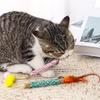 Игрушки-грызунки для кошек, палочки из натуральной травы, лакомства для питомцев, контроль комков шерсти, палочка для игры с кошкой