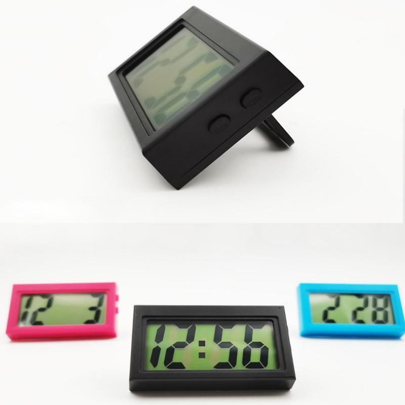 Мини настольные часы портативные прямоугольные настольные часы 12 часов дисплей времени для спальни гостиной домашнего украшения