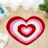 День святого Валентина Коврик для ванной Нескользящий Коврик для ванной в форме сердца Мягкий Моющийся Форма любви