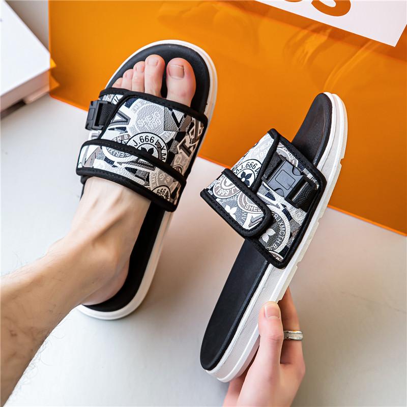 Slippers for menTrendy Style Letter Print Design High Quality Beach Slippers Can Be Worn Out Premium Women's Casual