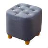 Compact Footstool Ottoman Seat Soft Cushion Home Decor Square Footrest