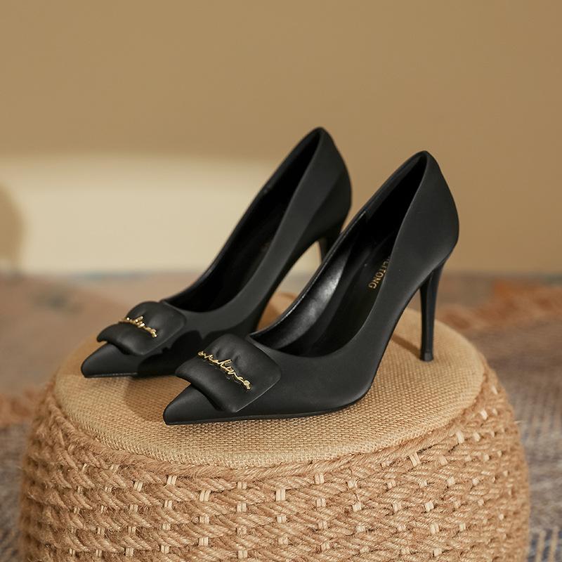 Single Shoes 2025 Spring Women's High Heels Women's Thin Heels High Sense Huizhou Women's Shoes Spring Women's Fashion Shoes Genuine Leather Women