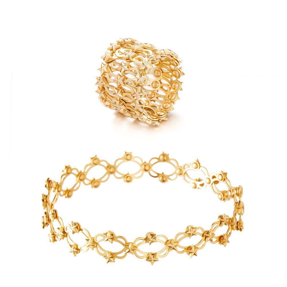 Гибкая пряжка для пальцев 2 в 1 браслет с кольцом, выдвижной браслет с кольцом, женские ювелирные изделия, аксессуары