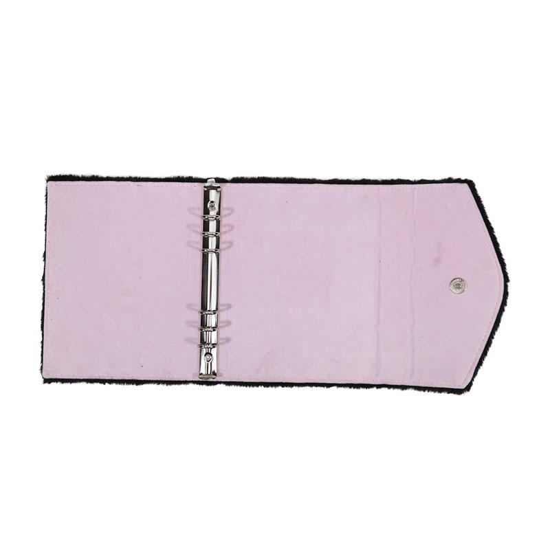 Милый вышитый плюшевый фотоальбом-держатель для карточек, трехдюймовая маленькая папка для хранения карточек без внутренних страниц