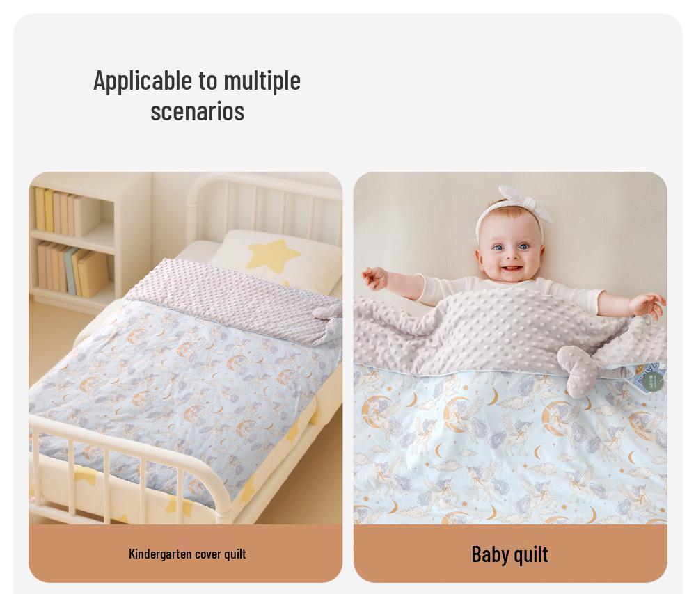 Толстое моющееся бархатное детское одеяло для осени и зимы, со съемным наполнителем, идеально для дневного сна в детском саду