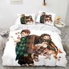 Demon Slayer 3d Bedding Set Anime Duvet Cover Pillowcases Single Twin Full Queen King Size Boys Girls Boys Gift Home Decor