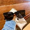 Retro white sunglasses women's round frame sunglasses advanced polarizer