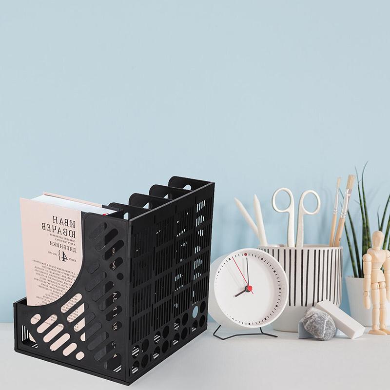 Пластиковая полка для файлов, настольные держатели для журналов, настольный аккуратный органайзер 4 в 1
