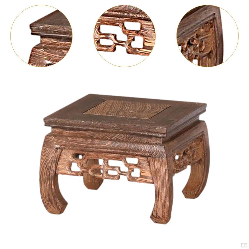 Настольная подставка для цветочного горшка, подставка под деревянное основание, держатель для цветочного горшка для внутреннего и наружного использования