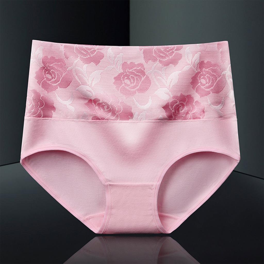 Women's High Waisted, Hip Lifting, And Abdominal Cinching Embroidered Underwear