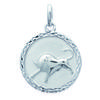[J6003] - Silver 'Taurus' Silver Pendant (rhodium-plated) - 18 Mm