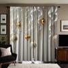 2-х компонентная HD цифровая белая галстуковая золотая занавеска с подвеской Стиль украшения дома Гостиная Спальня Носить штангу Эффект шторы Стиль