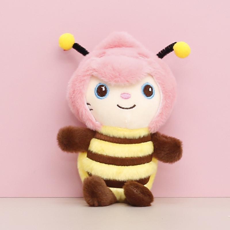 Sweet Soft Plush Bee Doll In Blue Green Pink Colors Ideal Gift For Young Girls