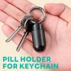 Metal Pill Keychain Container Moisture-resistant Travel Pill Dispenser Mini Key Chain  Daily Use