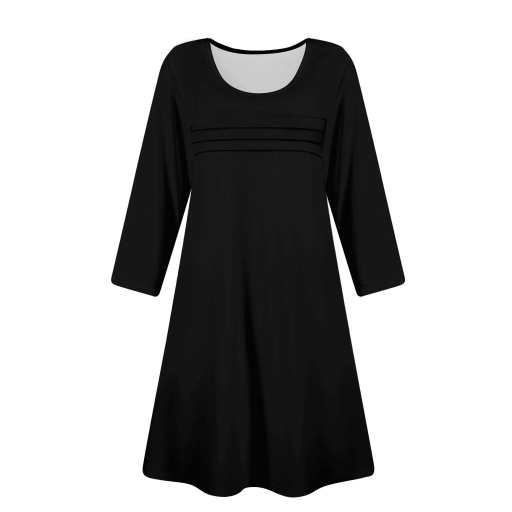 Женские летние повседневные лепестковые узкие полосатые платья с длинным рукавом и плиссировкой с цветочным принтом