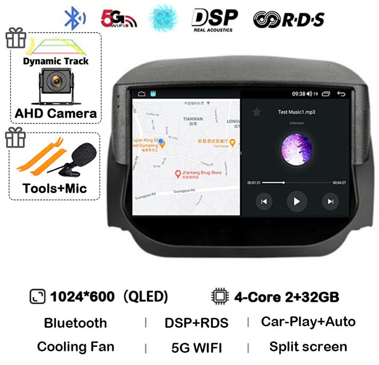 Android 14 Carplay Auto для Ford EcoSport Eco Sport 2014 2015 2016 2017 2018 Автомобильный радиоприемник GPS 4G+WIFI Мультимедийный стереоплеер QLED