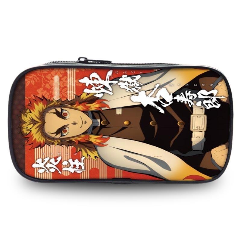 Large Capacity Demon Slayer Pen Bag Stylish Oxford Fabric Stationery Pouch