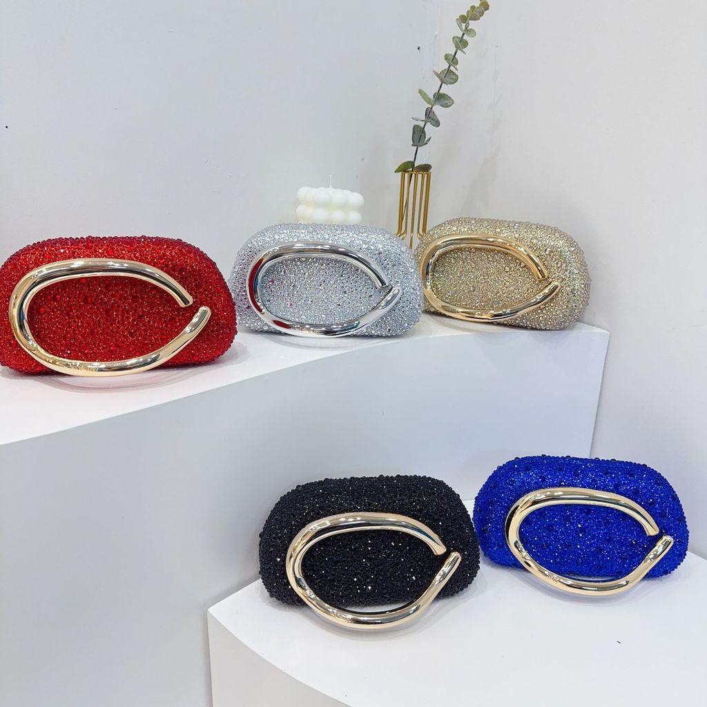 Acrylic Evening Clutch With Rhinestone Embellishments For Party And Dinner Events