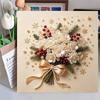 Набор для DIY-рисования 5D жемчугом в раме с белым цветочным букетом и красными ягодами, сверкающее бисерное полотно, креативный подарок для декора детской комнаты
