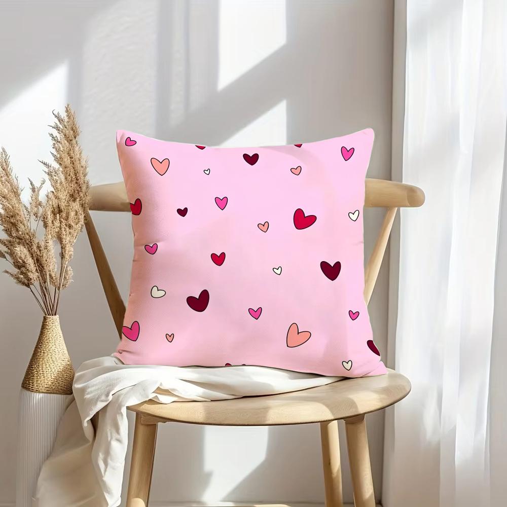 Красная Подушка-Сердце Мягкий Плюшевый Чехол для Подушки | Двусторонний Декоративный Чехол для Подушки | Декор для Дивана, Спальни, Дома