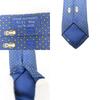 Used HERMES Tie Shane Dunkle Pattern Owl Silk Navy Suit