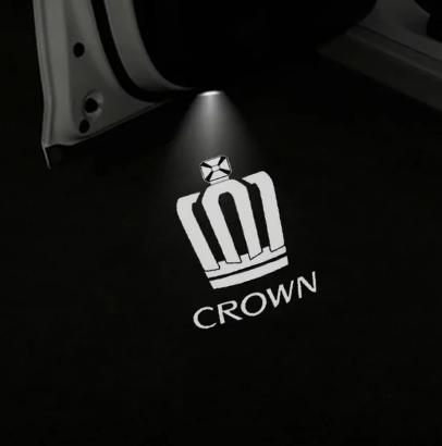For Toyota ZVW30 2Pcs Led For Toyota Crown S170 S180 S200 S210 Royal Projector Car Decor Welcome Door Lights Puddle Lamp Sticker Accessories