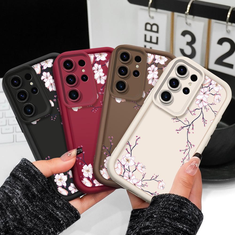 Чехол для телефона 'Цветы весны' для Samsung Galaxy S23 S22 S21 S20 FE Plus Ultra Note 20 5G Лестница Мягкая крышка