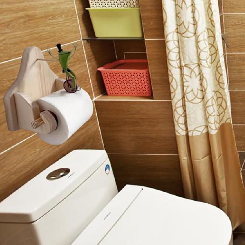 Креативный держатель для туалетной бумаги в виде лягушки, катающейся на велосипеде, деревянная вешалка для рулонов туалетной бумаги, подставка для рулонов туалетной бумаги, домашний декор, аксессуар для ванной комнаты