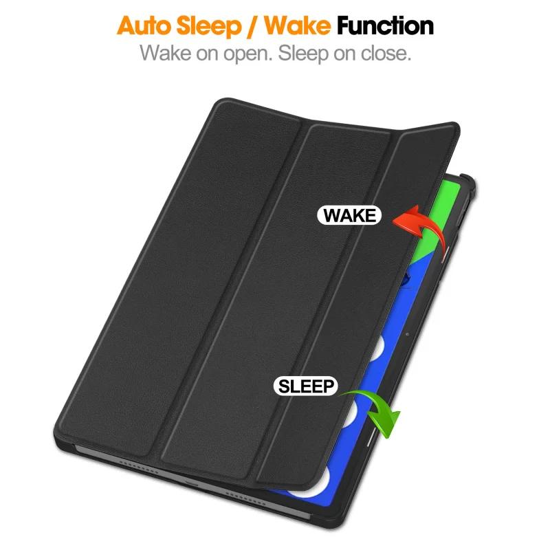 Tablet Case For Lenovo Xiaoxin Pad Pro 12.7 TB375FC Tri-Fold Stand Sleep Case