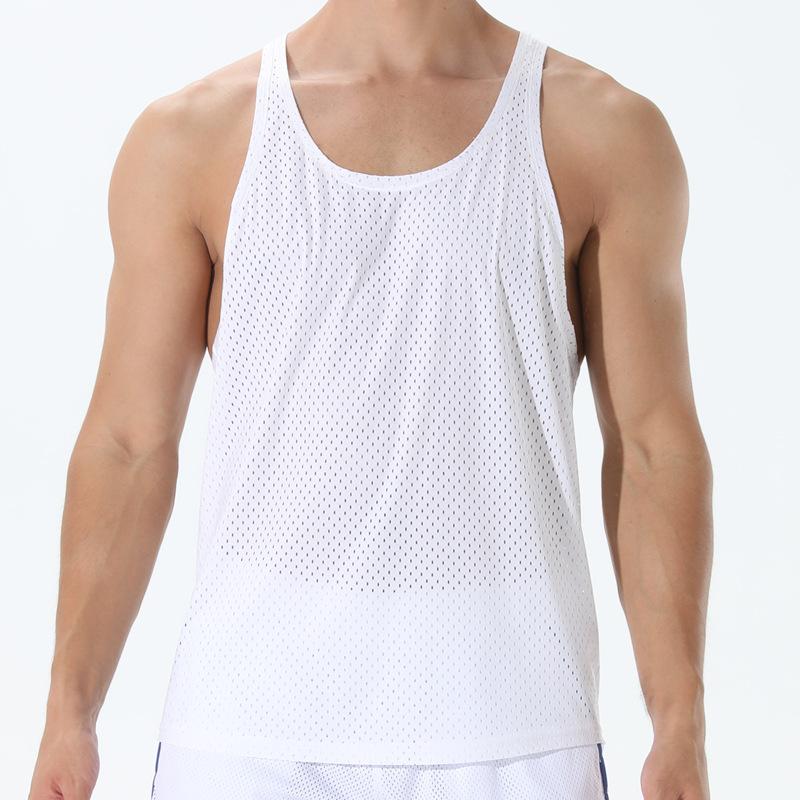 Мужской жилет для активного отдыха, быстросохнущий, для бега, фитнеса, аэродинамической трубы, сетчатый спортивный жилет без рукавов I-образной формы, мужской
