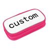 Customized Pink Durable Polyester Student Pencil Case Double-Layered with Multifunctional Features