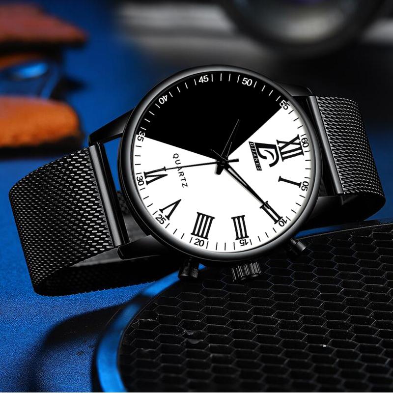 Fashion Mens Watches Casual Quartz Wrist Watch for Men Luxury Business Black Watch Male Clock