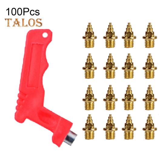 100 Pcs Track Spikes Carbon Steel Track And Cross Country Shoe Spikes with Spike Wrench for Sprinting Sports Running Shoes