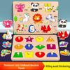 Montessori Wooden Educational Mushroom Nail Puzzle and Shape Matching Toy for Children
