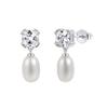 ORSA JEWELS Серьги-подвески из стерлингового серебра 925 пробы с натуральным жемчугом барокко для женщин, модные, милые, элегантные, для вечеринки GPE141