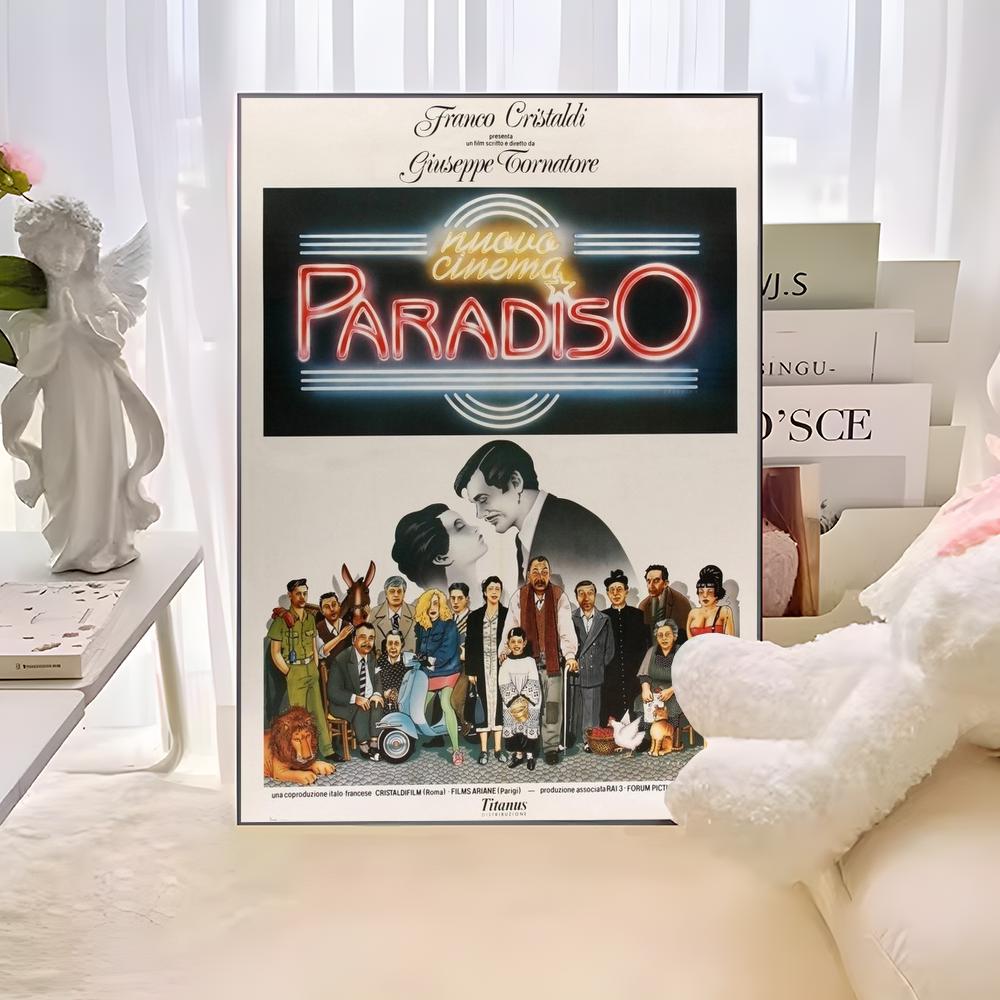 Итальянская классика Сюжетные фильмы Постер Новый кинотеатр «Парадизо» Липкий Постер HD качества Настенное искусство Ретро постеры Кавайный декор для комнаты