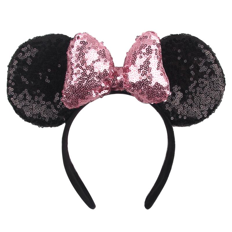 1pc Mouse Ears Headband Girls And Kids 4 Inch Polka Dot Bow Hairdband Holiday Party Travel DIY Hair Accessories