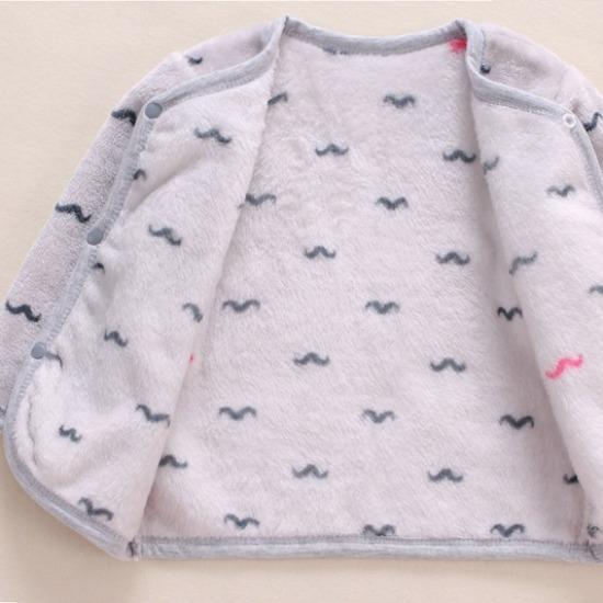 Детский осенне-зимний коралловый бархатный комплект из двух предметов, теплый комплект пижамной одежды