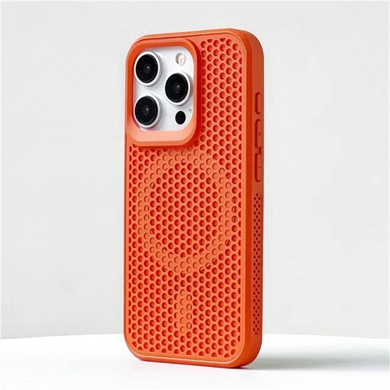 Сетка рассеивания тепла для магнитного чехла Magsafe для iPhone 15Pro Max 14 13 12 Pro Max, охлаждающий дышащий чехол для беспроводной зарядки